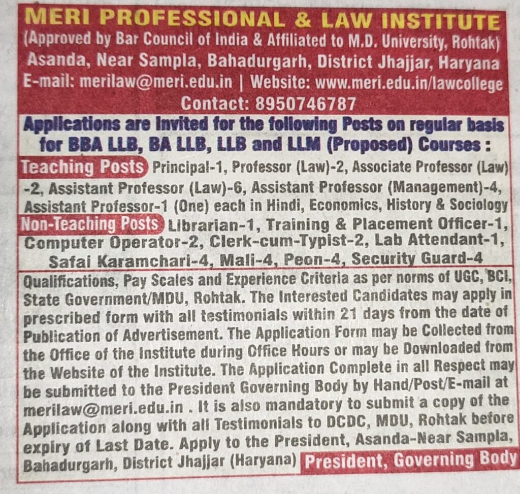 Career-merilaw college